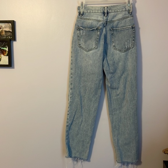 PacSun Distressed High Rise Straight Leg Jeans Button Fly size 23 - Picture 13 of 17